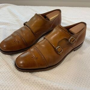Allen Edmonds 13D men’s brown leather monk strap dress shoes